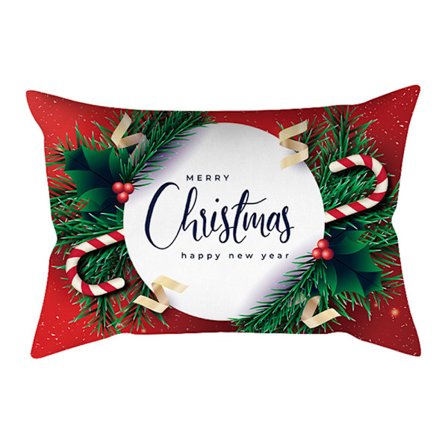 Jul midjekuddfodral Långt prydnadskudde hem kuddöverdrag