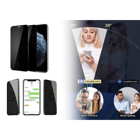 2-pack Skärmskydd sekretess i härdat glas