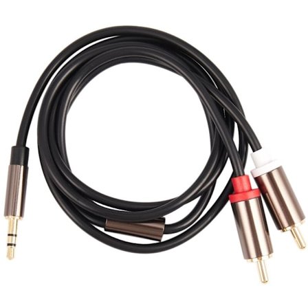 3,5 mm - 2 RCA -äänikaapeli 3,5 mm stereo AUX -jakaja RCA -uros - uros -sovitin 2 kaiutinkaapelit 1 m