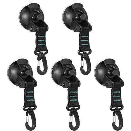 Kraftig Vakuumsuger med Krog, Aftagelige Stærke Sugekop Kroge, Multifunktionel Genanvendelig Sikringskrog til Udendørs Bilcamping BYC