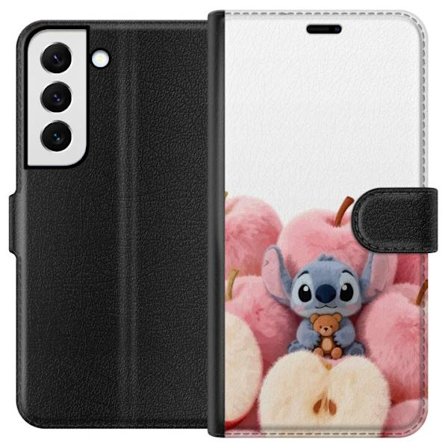 Kompatibel Tegnebogsetui til Samsung Samsung Galaxy S22+ 5G Farverig collage med futuristiske pigegruppe karakterer, hjerter og glitter i moderne pop