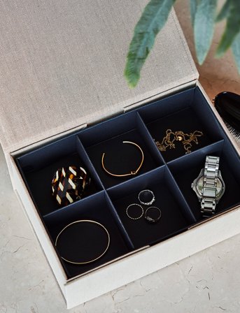 OYOY Living Design Hako Jewelry Storage Box - Beige - 25X18X10.5CM x 25