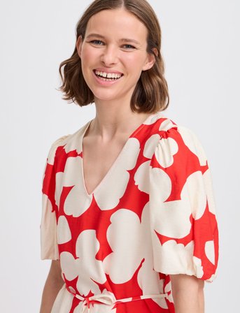 b.young Byibine Short Dress 6 - - Red - 40