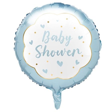 Folieballong "Baby Shower" Ljusblå 45cm