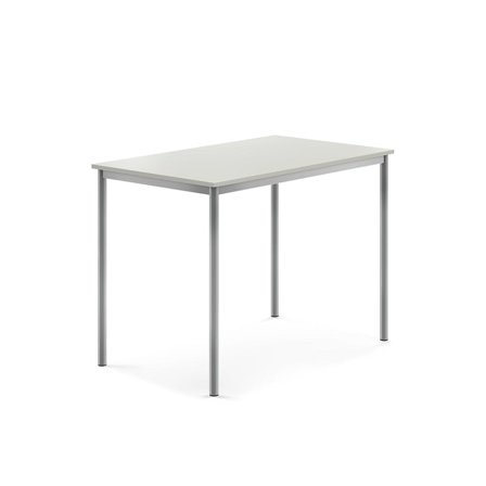 Desk SONITUS, 1200x800x900 mm, grey high pressure laminate, alu grey