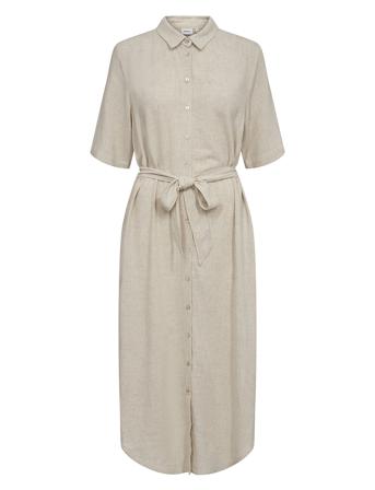 Nusussi Dress Knælang Kjole Beige Nümph
