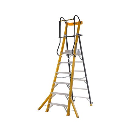 Glass fibre podium steps INSULATE, 6 treads, H 1660 mm