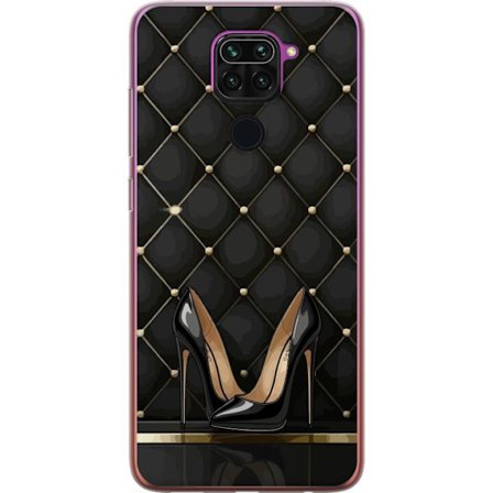 Kompatibelt Mobildeksel til Xiaomi Redmi Note 9 Svarte høyhælte sko i elegant stil