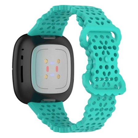 Fitbit Sense 2 / Versa 4 klockarmband i silikon med flera hål - Cyan Storlek: L