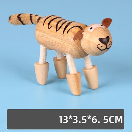1 stk. (Tiger) Trædyr Legetøj - Trædyr Figurer