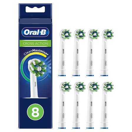 Oral-B Cross Action 8-pak, Medicin & Pleje, Tandbørster, Voksentandbørster