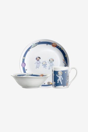 Leonardo - Lasten setti Bambini Avventura 3 kpl - Valkoinen - Lasten astiastot & lisätarvikkeet - - Homeroom