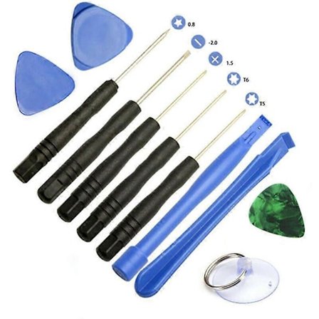 11 Delars Mobiltelefon Öppningsverktyg Kit Skruvmejselset Kompatibelt iPhone 6 5 5S SE