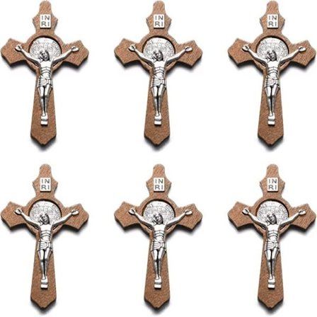 15 Stk Trækors Religiøse Krucifiks Charms Mand Liggende på