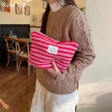 Kosmetisk taske Lynlås Makeup Taske ROSE RED