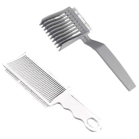 2 stk. Barber Fade Kamme til Mænd Varme- Professionel Klippekam - Statisk Buet Blandings Flad Kam til Salon Frisør Stylingværktøj