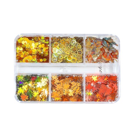 Lønnblad negleklistremerker 3d høst lønnblad neglekunst klistremerker charms for neglekunst