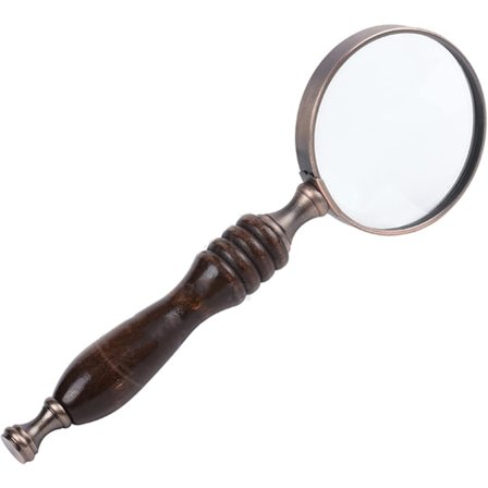 10X Håndholdt Forstørrelsesglass Retro Nostalgisk Klassisk Stil Forstørrelsesglass Ebenholt Håndtak Hjelpeverktøy