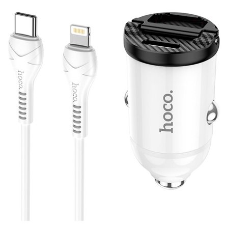 NZ2 Link PD30W+QC3.0 billaddare set (Type-C till Lightning) - Vit