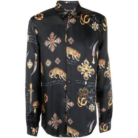 Just Cavalli Casual Shirts Sort, Herre Skjorter
