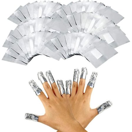 Nagelfolie Gel Wraps - 100 st, Soak Off Akryl Remover