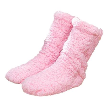 1 pari liukumattomat/liukumattomat sukat, talviset pörröiset ja kodikkaat fleece-sukat