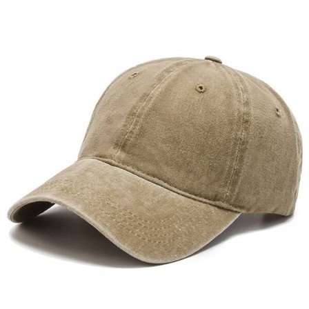 Keps Vintage Distressed Jeans Vasket Strapback Khaki Beige beig