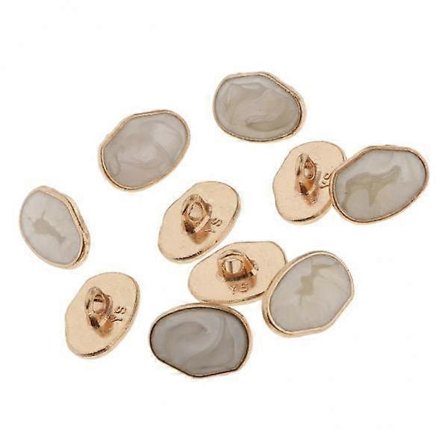 6X 10 st Specialformade marmormönstrade syknappar med skaft