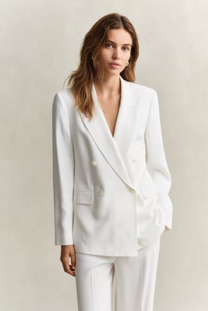 GANT Damen Crêpe-Blazer (36) Weiß
