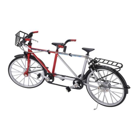 Polkupyörämalli Tandem Polkupyörä 1/10 Simulaatiopyörä irrotettava Pojille Tytöille Lapsille Syntymäpäivälahjat Kotiin Pöytäpöytäkoristeet