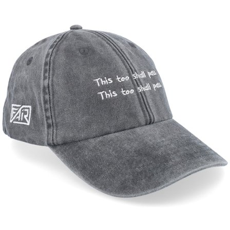 Fair - This Too Shall Pass Black Dad Cap Unconstructed Black Cap - @ Hatstore
