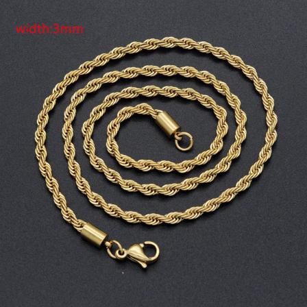 2022 klassisk repkedja män Halsband bredd 2/3/4/5 MM rostfritt stål Figaro kubansk kedja halsband för män kvinnor smycken Type 6 20inch(50cm)