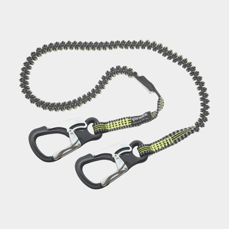 Spinlock Performance Safety Line, elastic, 2 meters (extended), ISO 12401 / OSR, with 2 carabiners
