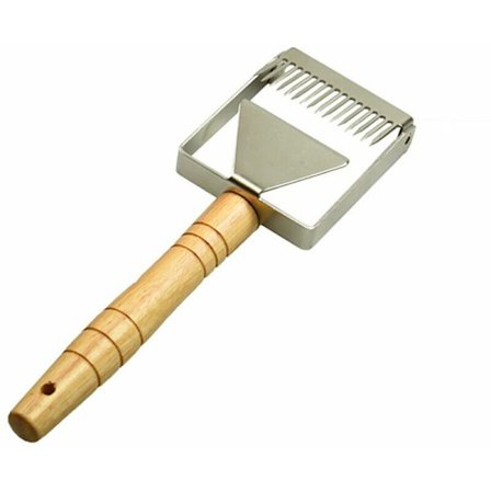 Balansert honningkakeskrapegaffel, 304 rustfritt stål, honningkakeskrape, rake, mothake, honningkakeskjærer, kniv, birøktverktøy