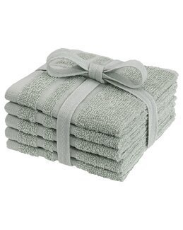 Vaskekluter ensfargede av frotté 5-pk Grønn