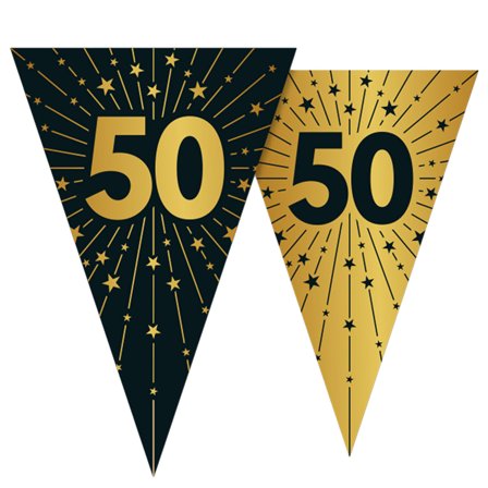 Vimpelgirlang med Stjärnor & Siffran 50