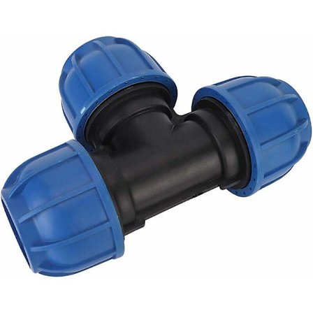 Slang Rak Huvud Rörkoppling PE Plast Rak Huvud Adapter Anslutning Vattenrör Koppling Tillbehör -32 Tee