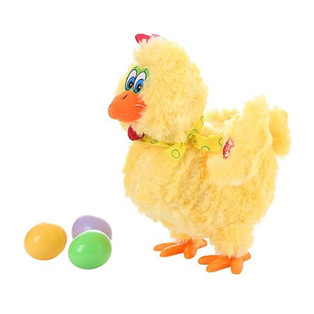 Elektronisk gal crazy kylling plysjleketøy elektrisk morsom dansende legging egg høner for D