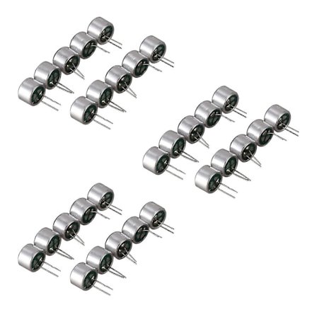 30 stk 9,7 mm x 7 mm 2-pins mikrofonkapsel elektret kondensator minitelefon