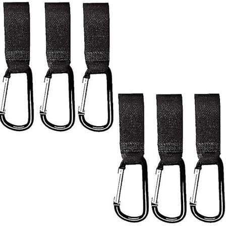 6 stk. Barnevognsclips Hæklet Buggy Barnevogn Indkøbspose Karabinhage