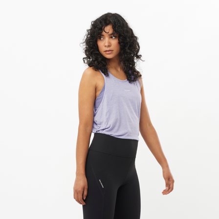 Salomon - T-shirts Kleding Shkout Air Tank W - Cosmic SKY