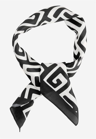 Soyaconcept - Skjerf i mønstret sateng i svart / mønstret for damer i størrelse - Cellbes