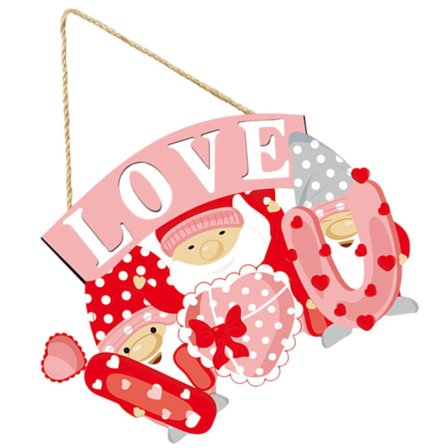 Trädgårdshängande dekoration Alla hjärtans dag krans Alla hjärtans dag kärleksskylt Alla hjärtans dag dörrdekoration Alla hjärtans dag