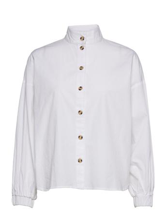 Slfjanella Ls Top W Bluse Langermet Hvit Selected Femme
