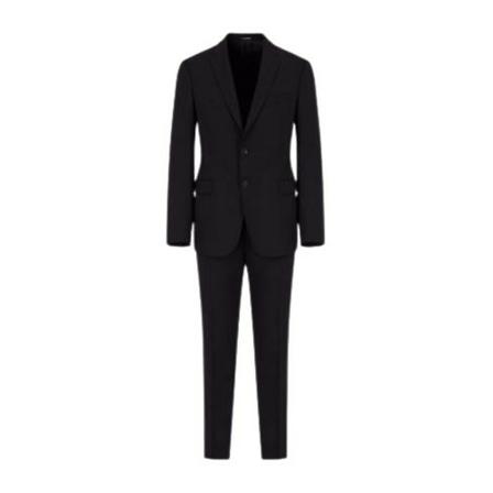 Emporio Armani Single Breasted Suits svart, Herr Kostymer, Herr, Storlek: XL