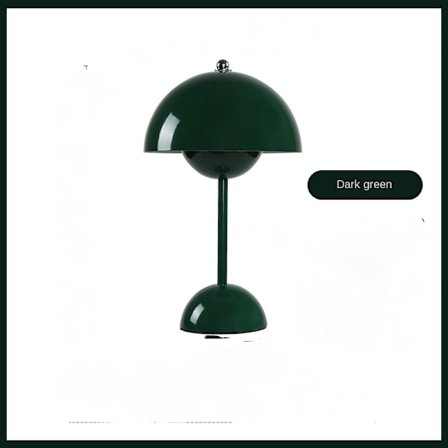 Bordslampa, Ögonvårdande LED-bordslampa med blomkruka, portabel för skola, mörkgrön