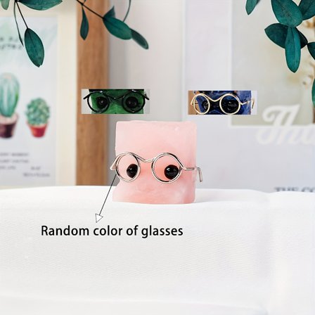 1 stk. Utskåret Kan Elske Briller Piggsvin Naturlig Råstein Feriegave Hjemmedekorasjon Ideell for Venner