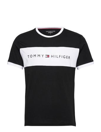 Cn Ss Tee Logo Flag Underwear Night & Loungewear Pyjama Tops Svart Tommy Hilfiger