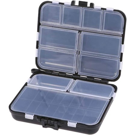 Fiskeskrin, Plast Fiskeskrin Profesjonelle Fisketilbehør Oppbevaringsboks (Svart)