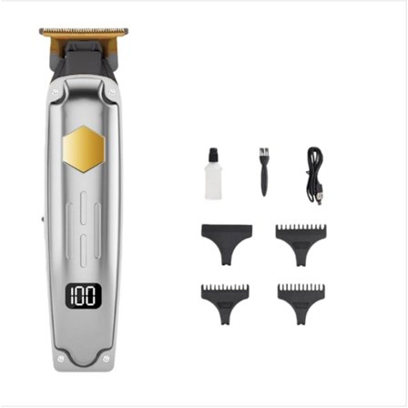 Professionel Herre Hårklipper - Trådløs Hårtrimmer med Digital Skærm